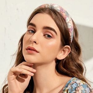 Flower Pattern Padded Hair Hoop